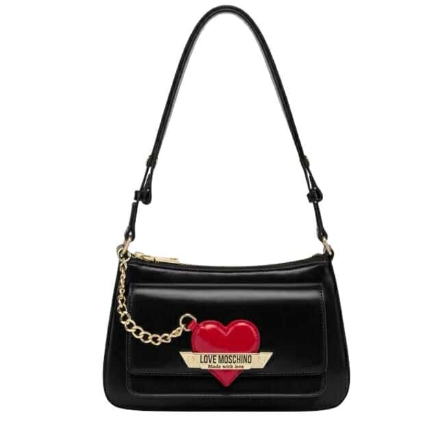 Borsa Love Moschino JC4140 a spalla in nappa cuore ciondolo rosso