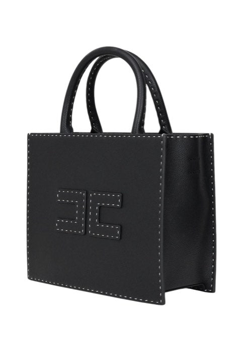 Borsa Elisabetta Franchi BS08A51E2 Tote piccola con impunture a contrasto