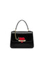 Borsa Love Moschino JC4138 a mano in nappa nera con ciondolo cuore rosso