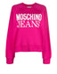 Felpa Moschino Jeans K2J1714 donna fuxia logo bianco