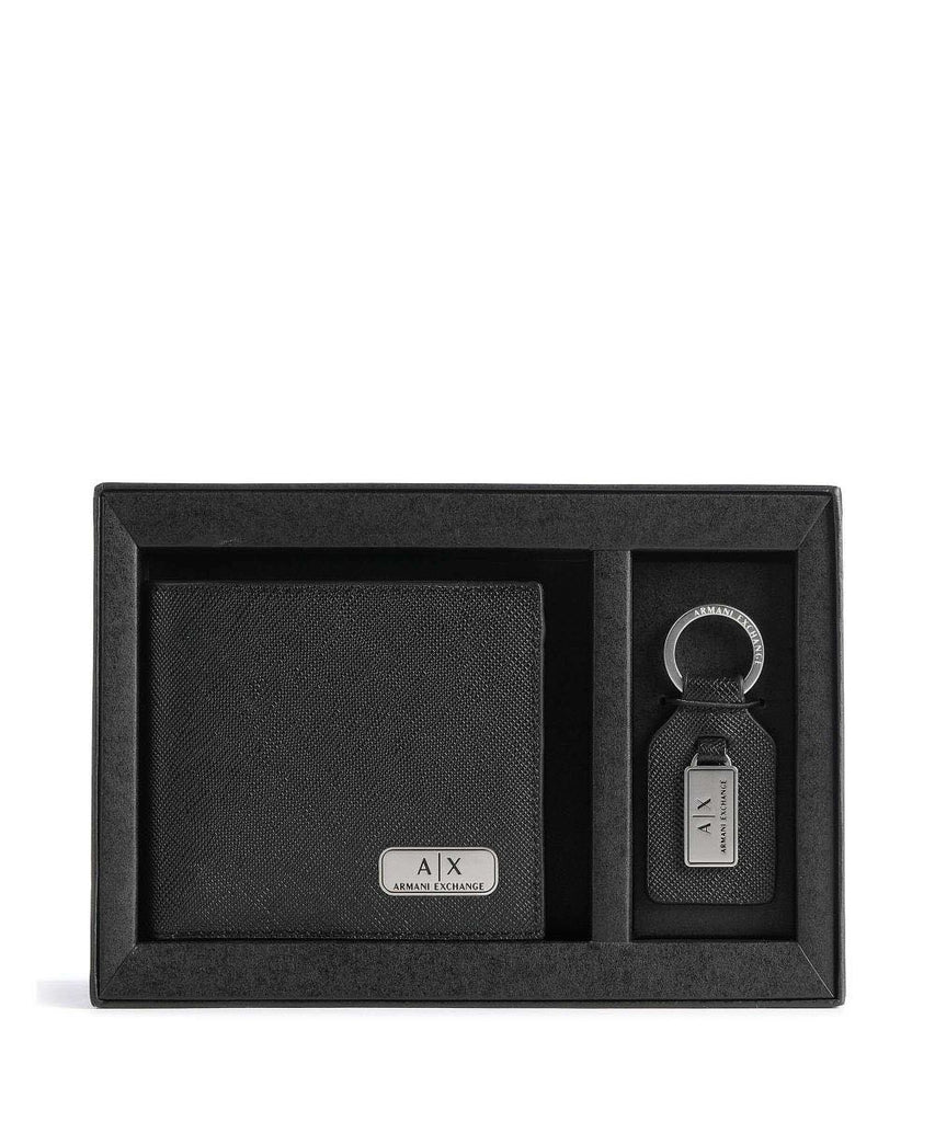 Box Armani Exchange uomo 958487 CC843 Gift Set Portafoglio e portachiavi