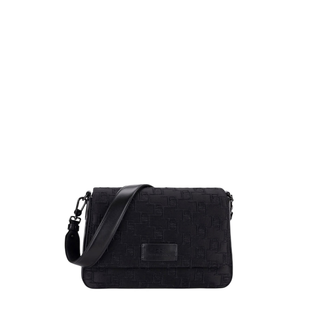 Borsa Elisabetta Franchi BS31A46E2 a spalla media in raso nera ricamata