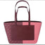 Borsa Michael Kors Jet Set Travel Oxblood Multi MD zip Top Tote