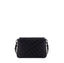 Borsa Elisabetta Franchi BS31A46E2 a spalla media in raso nera ricamata