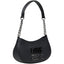 Borsa Love Moschino JC4256 Hobo Bag a spalla PU GRS nera logo lettering sfumato