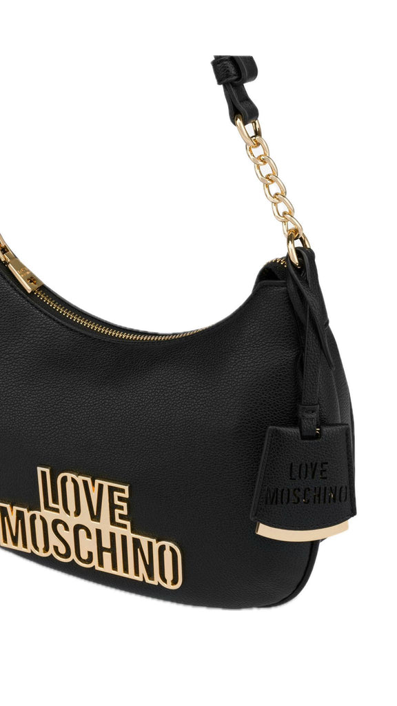 Borsa Love Moschino JC4335 Hobo Bag a spalla nera logo lettering