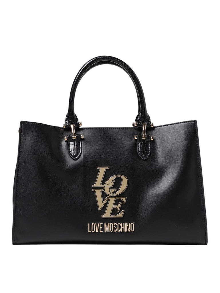 Borsa Love Moschino JC4157 Shopper medium Croco Nera