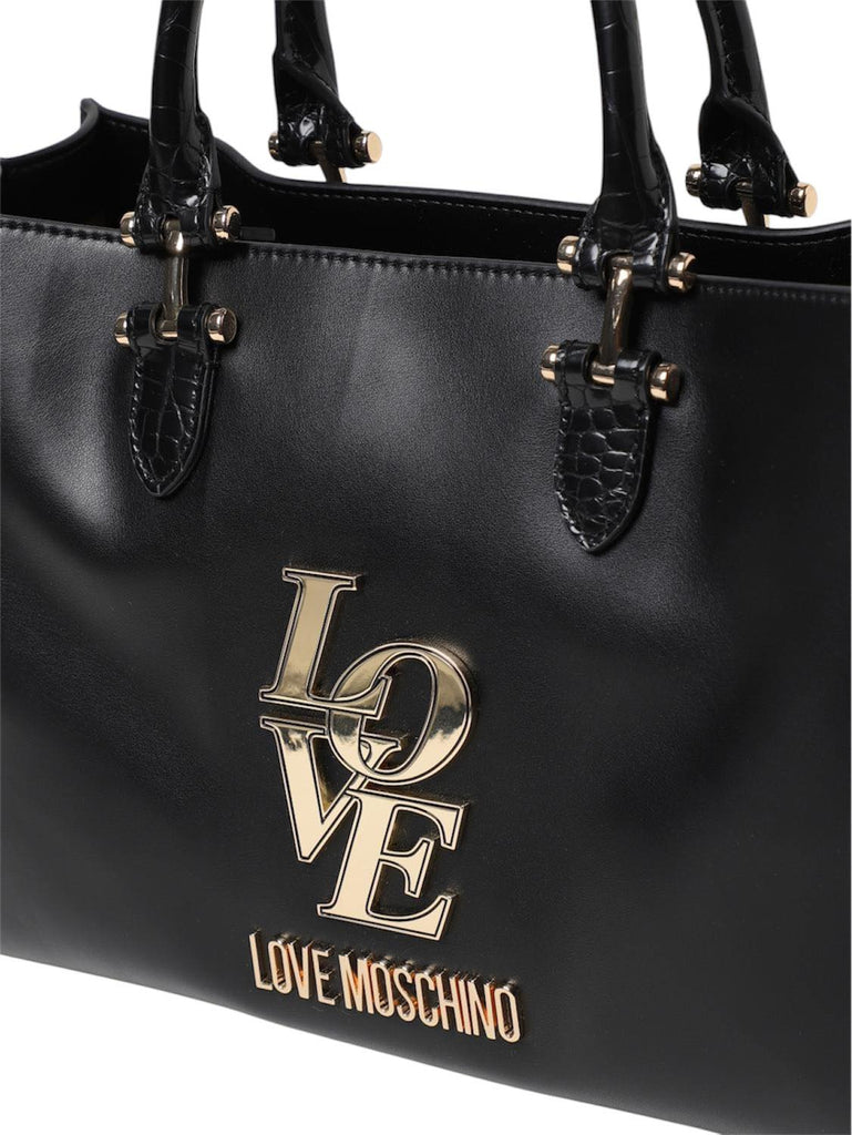 Borsa Love Moschino JC4157 Shopper medium Croco Nera