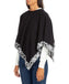 Poncho Moschino 30721 M2631 nero con logo bianco