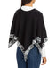 Poncho Moschino 30721 M2631 nero con logo bianco