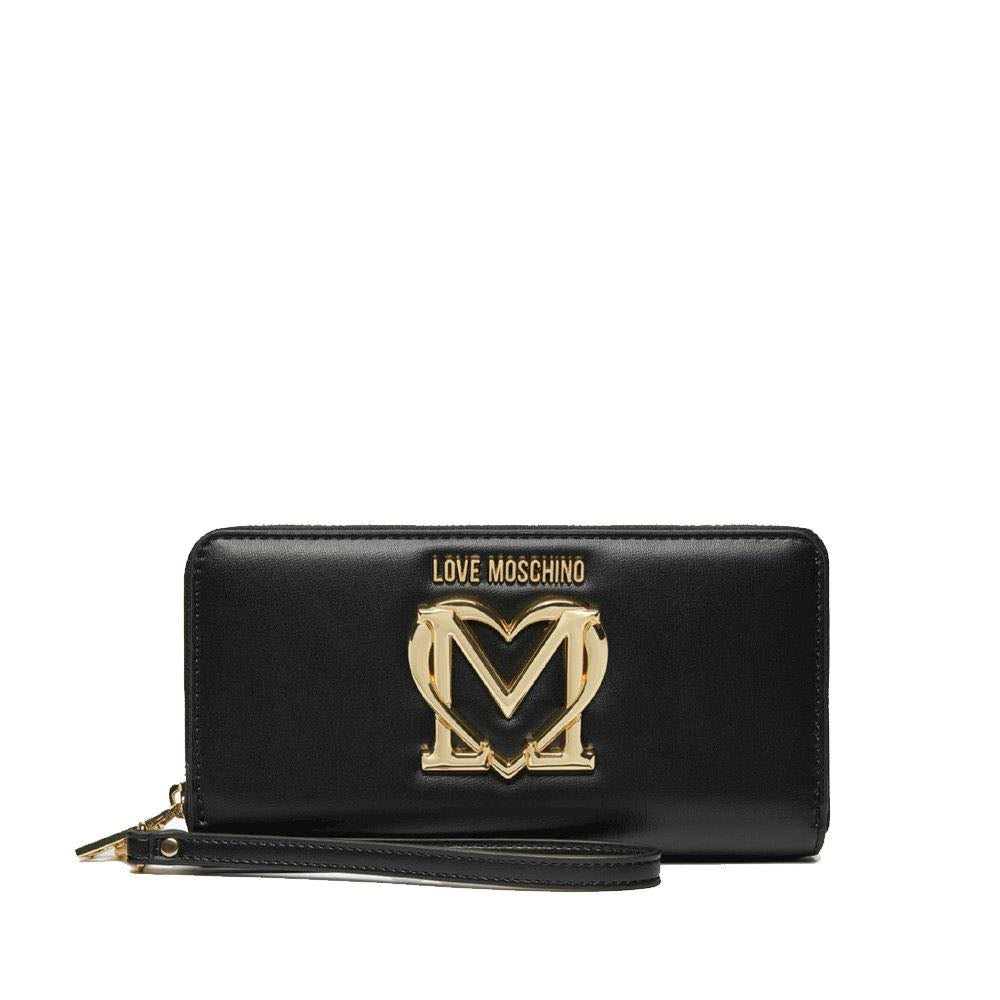 Portafoglio Love Moschino JC5721 zip around con polsiera  logo in metallo