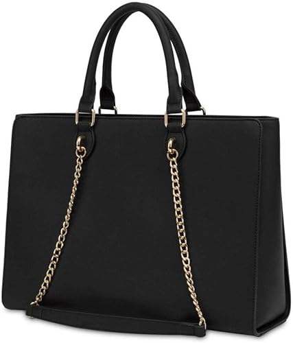 Borsa Love Moschino JC4066 Shopper Pu Nero con applicazioni