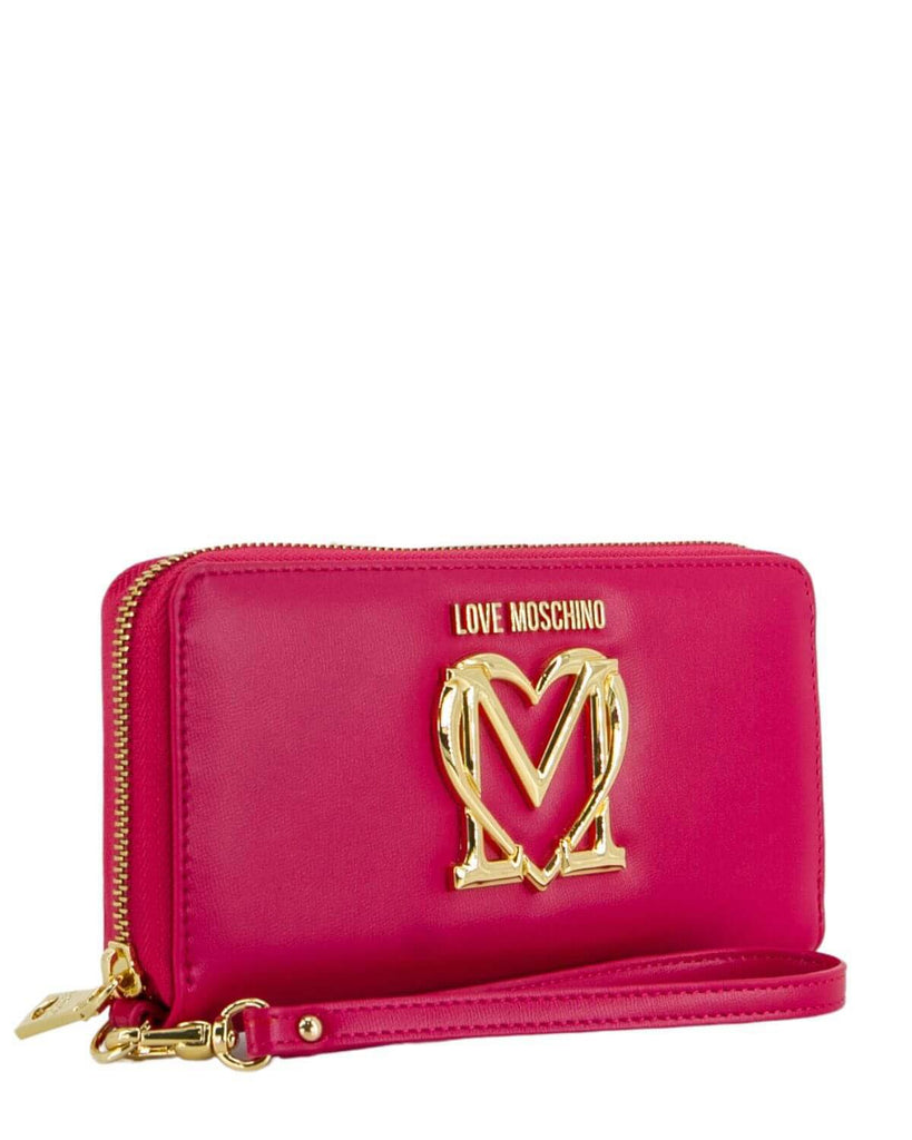 Portafoglio Love Moschino JC5712 con polsiera logo dorato