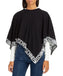 Poncho Moschino 30721 M2631 nero con logo bianco