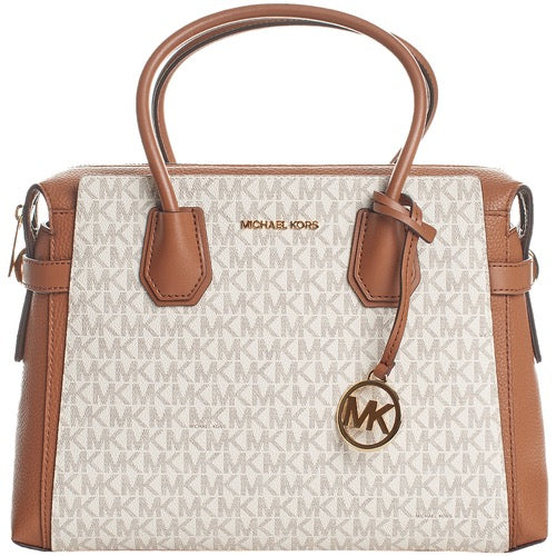 Borsa Michael Kors Mercer MD TZ Belted Stchl vanilla/Brown