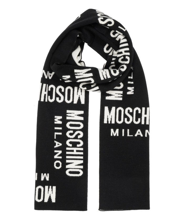 Sciarpa Moschino 50055 M5801 Uomo in lana fantasia logo