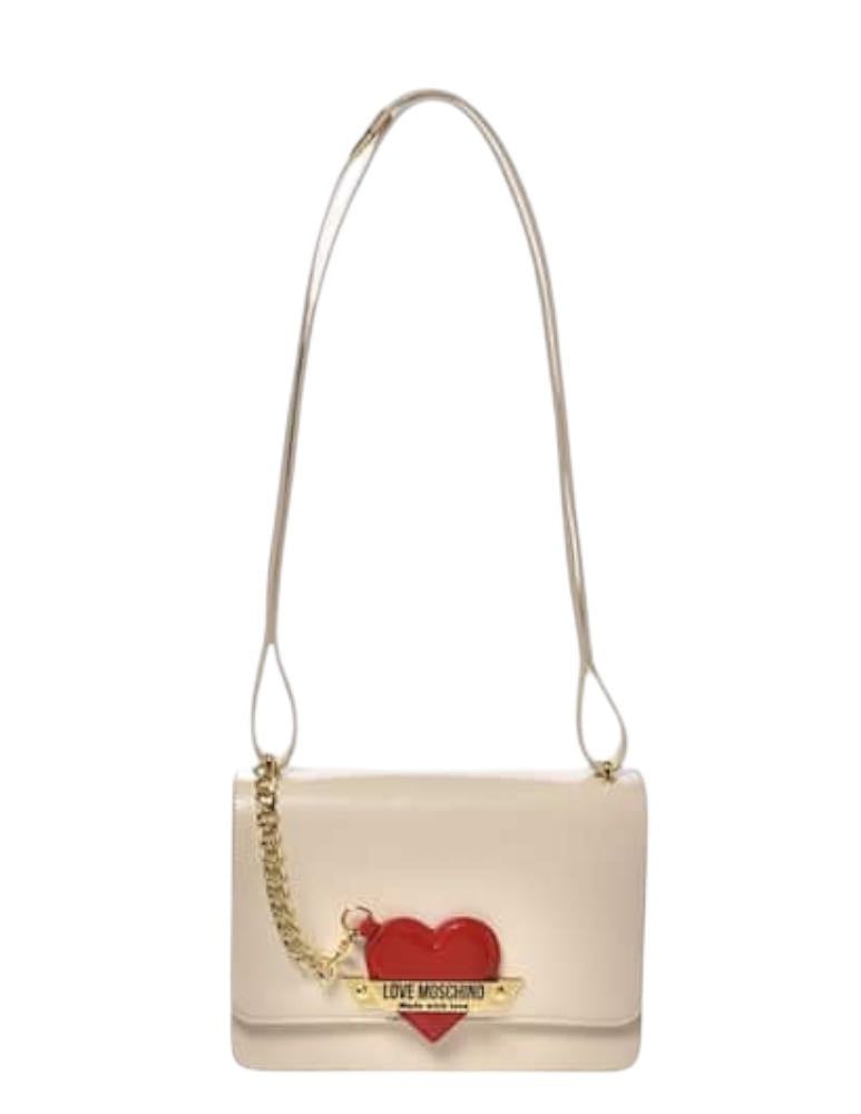 Borsa Love Moschino JC4139 Tracolla nappa cuore ciondolo rosso