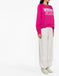 Felpa Moschino Jeans K2J1714 donna fuxia logo bianco