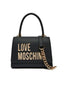 Borsa Love Moschino JC4024 Mini Bag Nera a mano con tracolla logo lettering