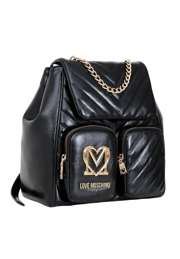 Zaino Love Moschino JC4325 Pu Quilted Obliquo Nero