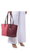 Borsa Michael Kors Jet Set Travel Oxblood Multi MD zip Top Tote