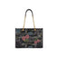 Borsa Braccialini Jacquard B17882 Shopper fantasia fiori nera