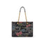 Borsa Braccialini Jacquard B17882 Shopper fantasia fiori nera