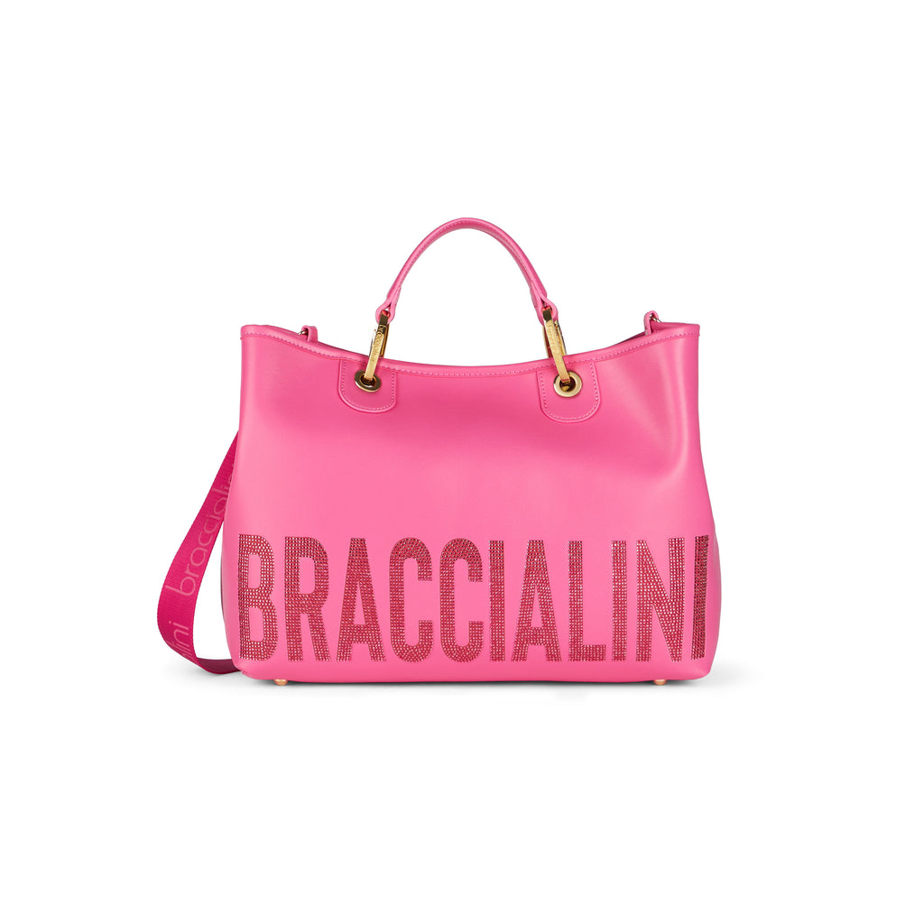 Borsa Braccialini B17692 Linea Beth Special Logo Strass Fuxia