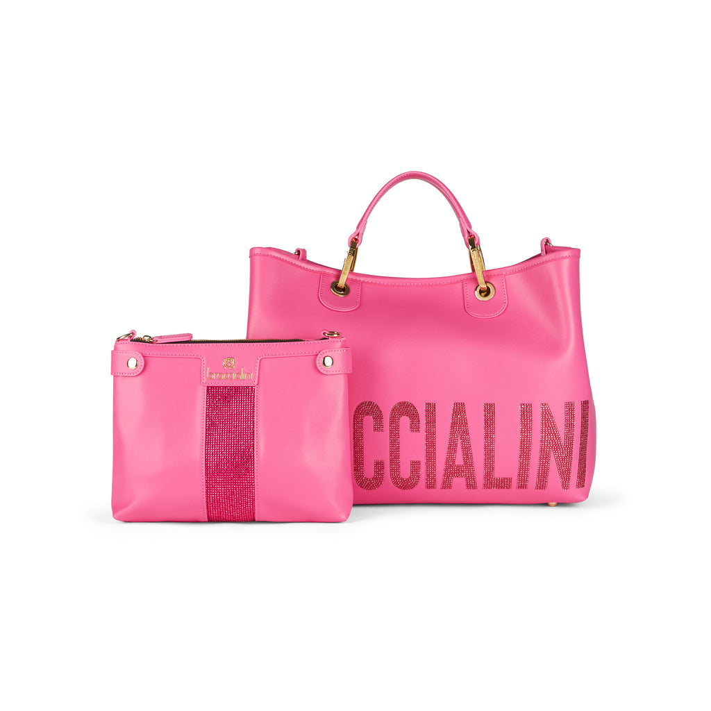 Borsa Braccialini B17692 Linea Beth Special Logo Strass Fuxia