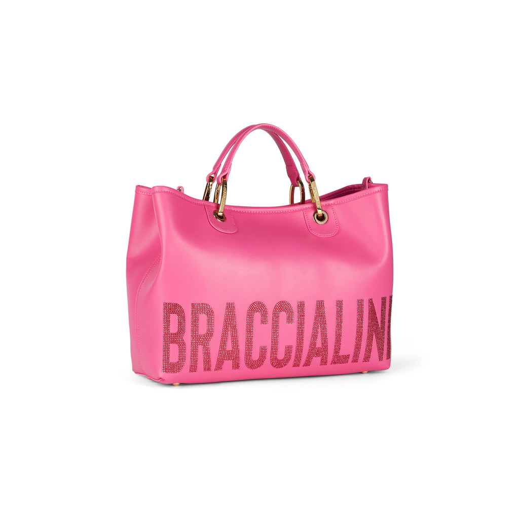 Borsa Braccialini B17692 Linea Beth Special Logo Strass Fuxia