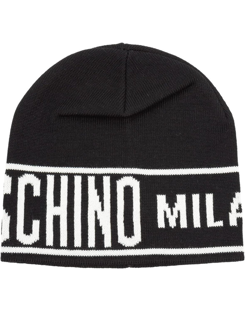 Cappello Moschino 60081 M5633 Unisex Monocolore con logo in contrasto