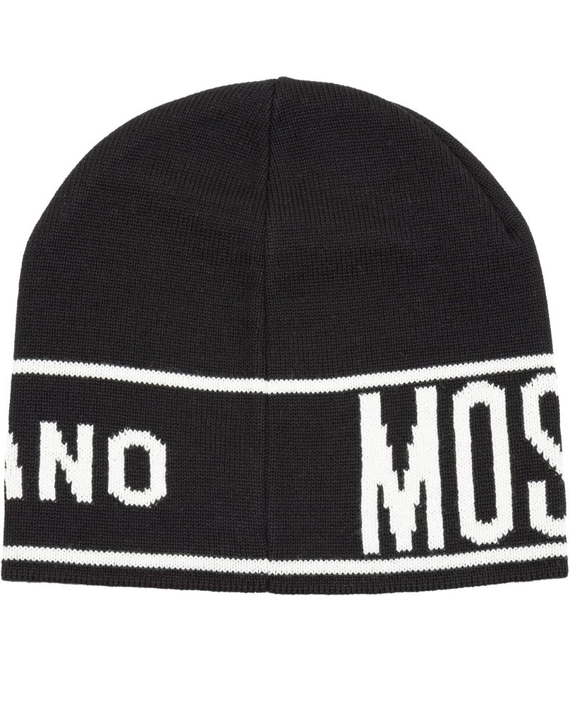 Cappello Moschino 60081 M5633 Unisex Monocolore con logo in contrasto