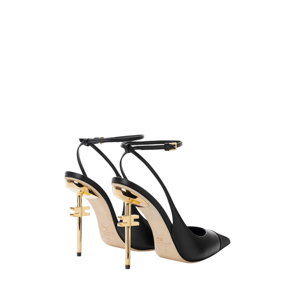 Scarpe Elisabetta Franchi SA25B46E2 Slingback in nappa con tacco scultura