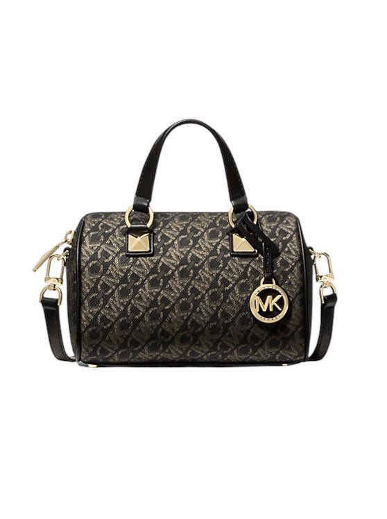 Borsa Michael Kors Bauletto Small Grayson piccolo con logo Empire metallizzato