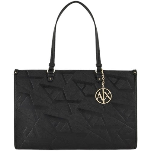 Borsa Armani Exchange 949198 4F784 Shopping Bag Rigida Logo Maxi