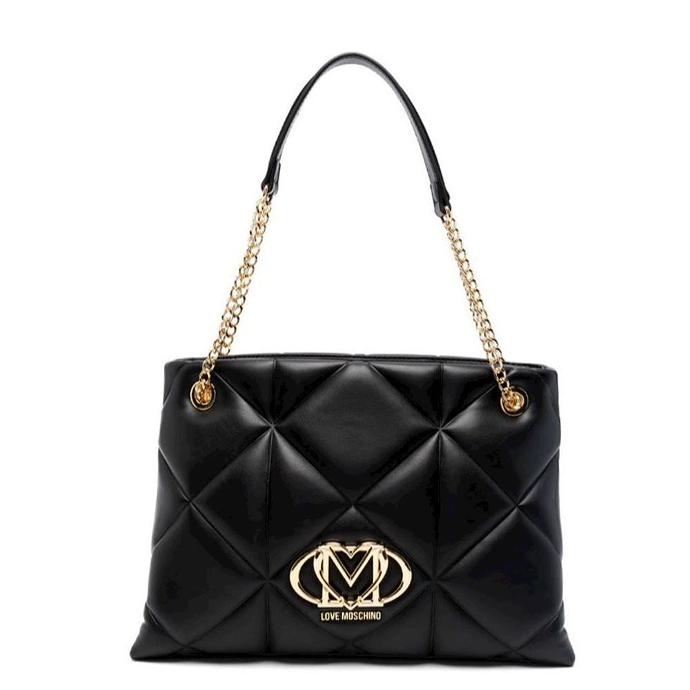 Borsa Love Moschino JC4040 shopper Embossed Nera Logo Ovale