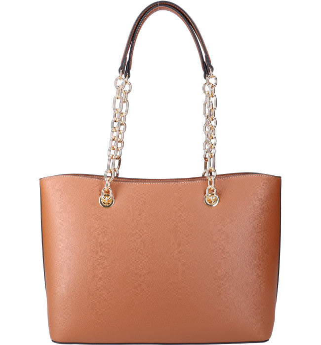 Borsa Love Moschino JC4344 Shopper Noce Logo Banda in metallo dorato