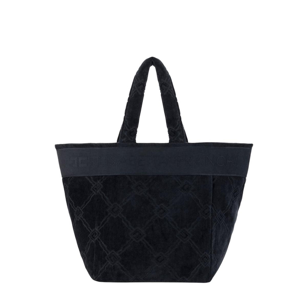 Borsa Elisabetta Franchi BS42F51E2 Tote in spugna jacquard con logo