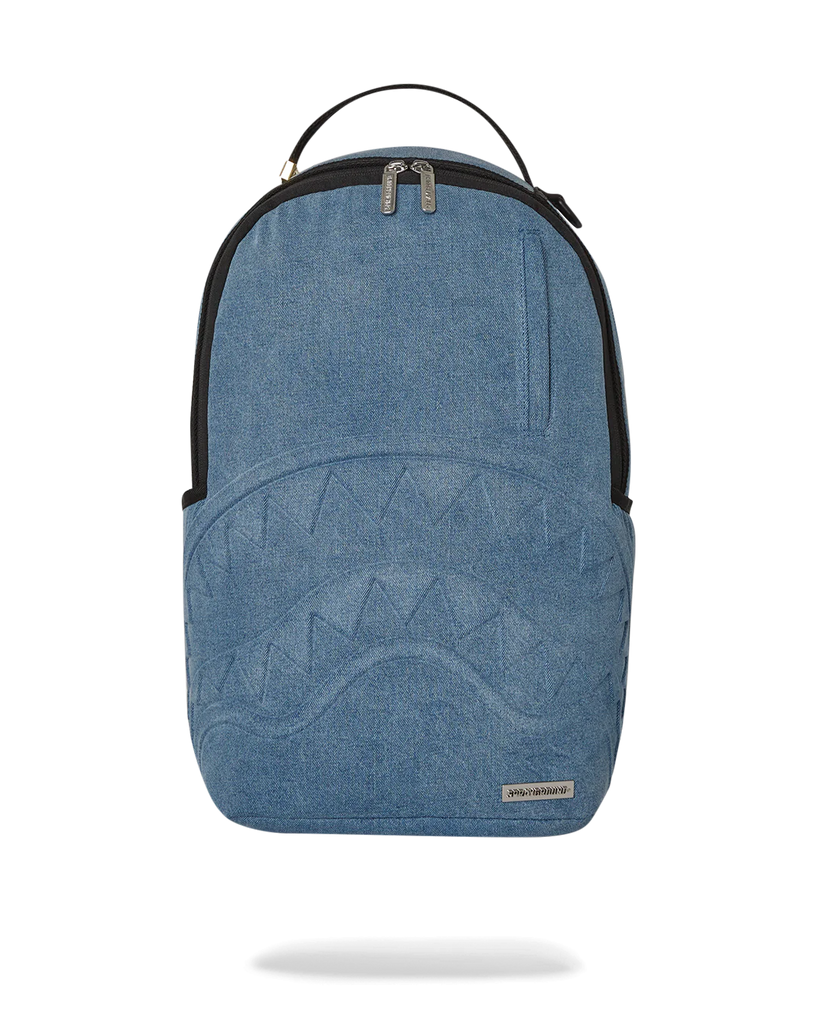 Zaino Sprayground Stone Wash 3D Shark Denim Backpack