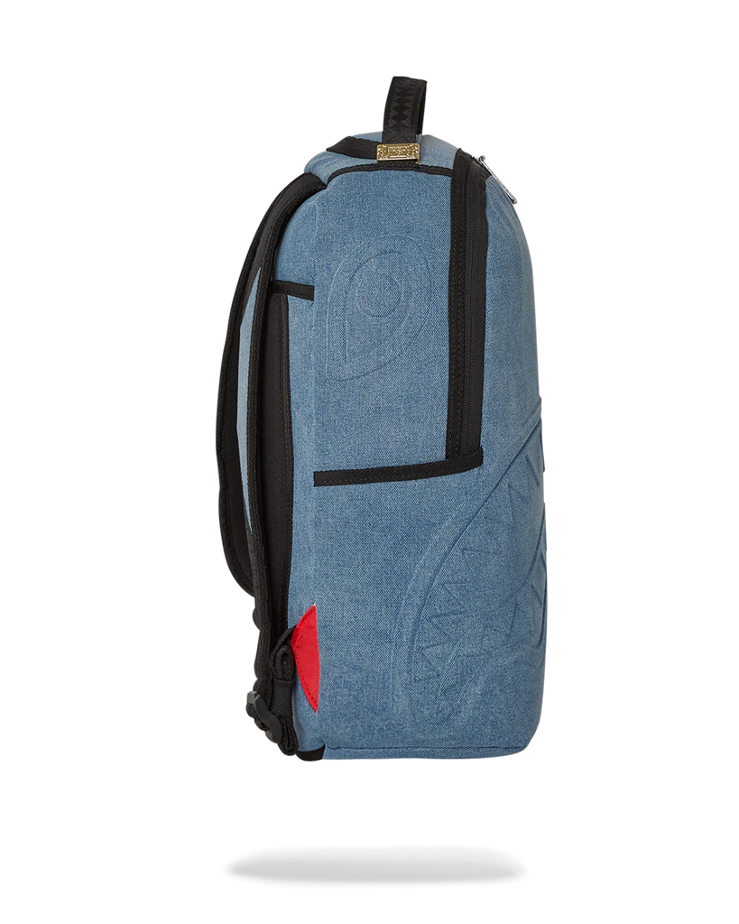 Zaino Sprayground Stone Wash 3D Shark Denim Backpack