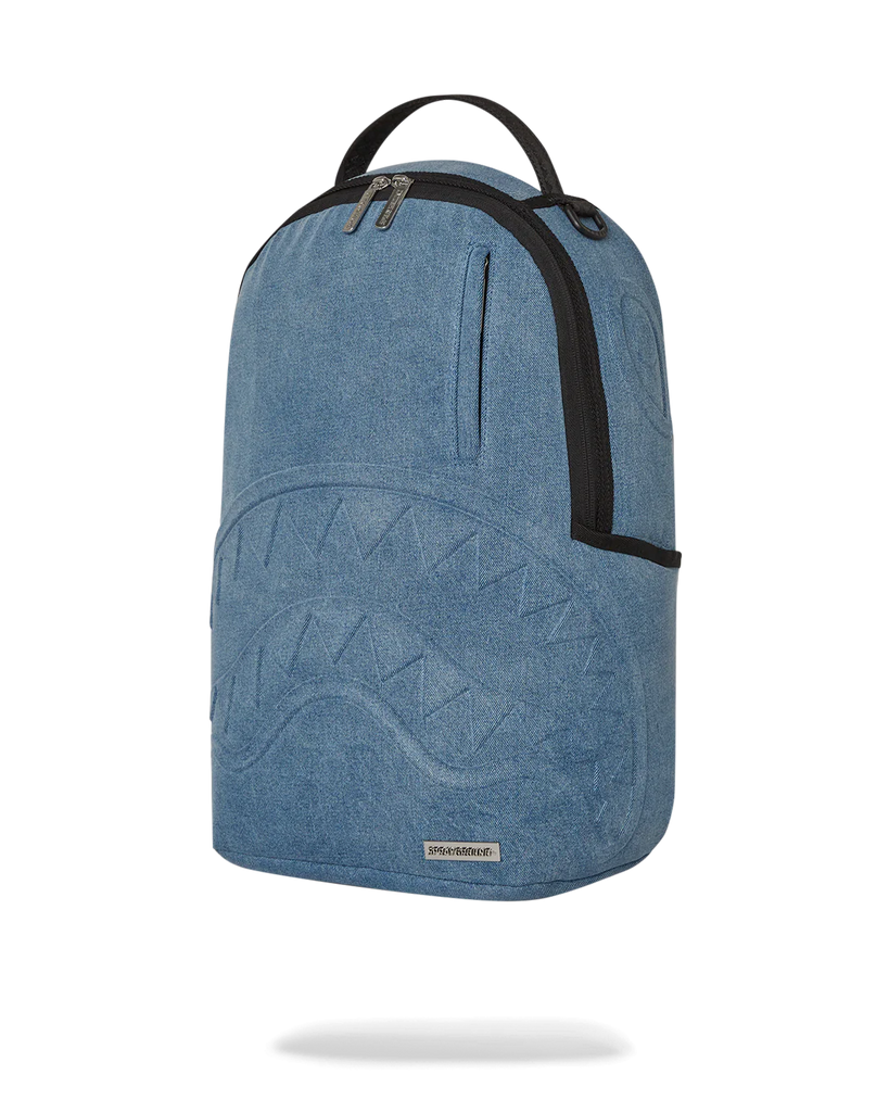 Zaino Sprayground Stone Wash 3D Shark Denim Backpack