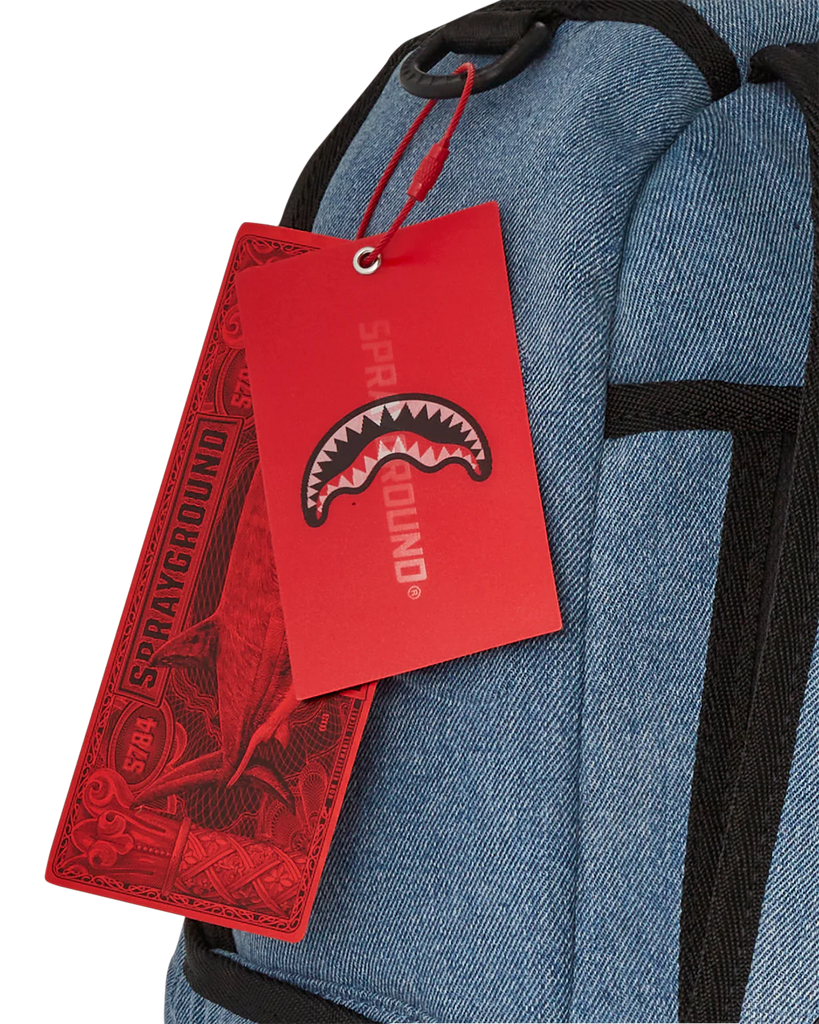 Zaino Sprayground Stone Wash 3D Shark Denim Backpack