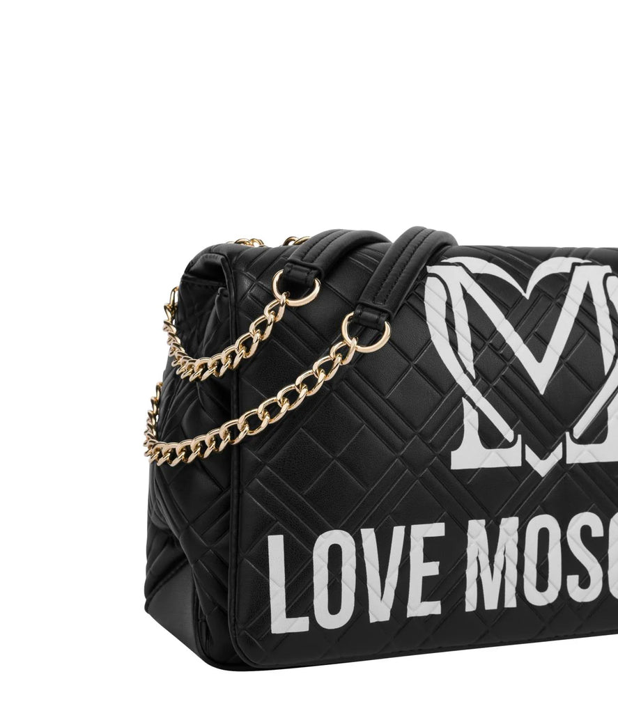 Borsa Love Moschino JC4375 Quilt Emboss Pu nero+PR .Bianco