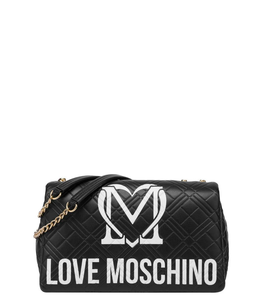 Borsa Love Moschino JC4375 Quilt Emboss Pu nero+PR .Bianco