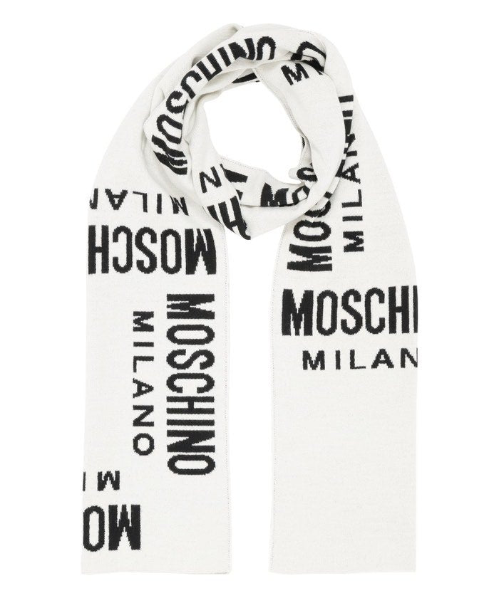 Sciarpa Moschino 50055 M5801 Uomo in lana fantasia logo