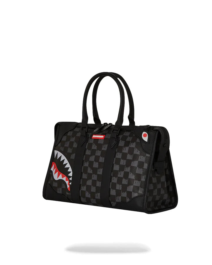 Borsa Sprayground Drip Check Shark Mini Duffle Nero