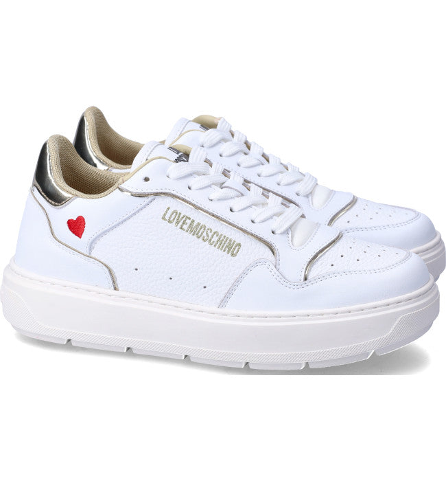 Sneaker Love Moschino JA15144 Bold Bianche e oro