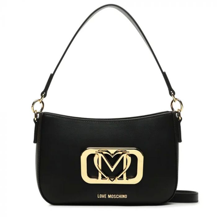 Borsa Love Moschino JC4115 Baguette a spalla logo placca quadrata dorata