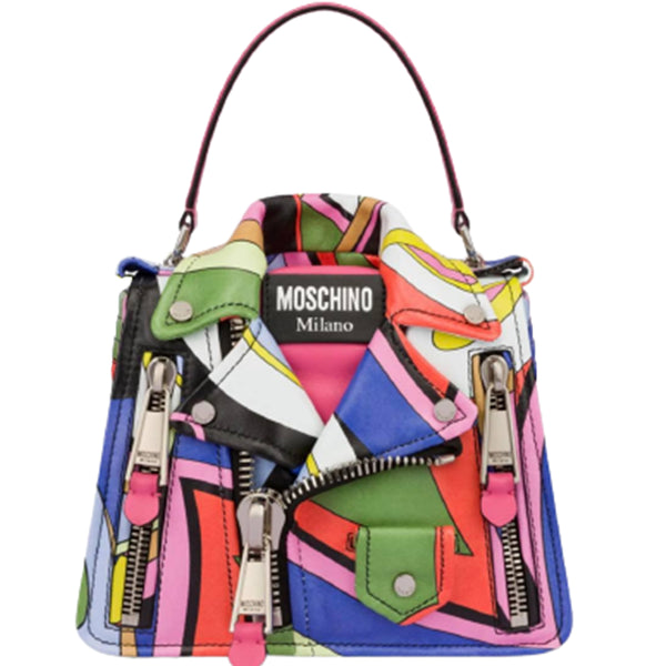 Borsa Moschino Couture art 7529 in nappa multicolor linea biker – Kocoriko