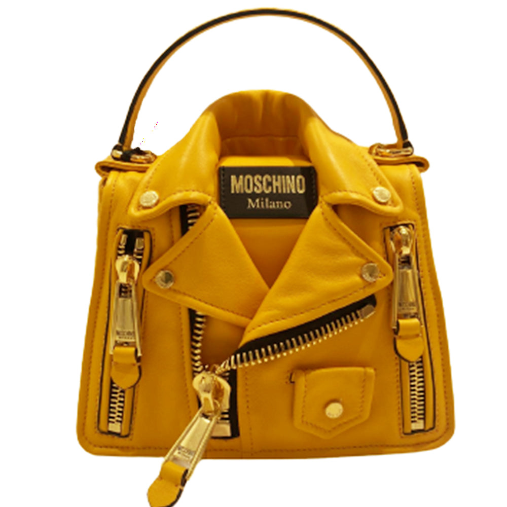 Borsa Moschino Couture art 7570 biker senape